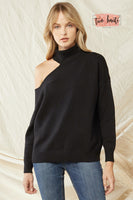 One sided Cold Shoulder Sweater Top
