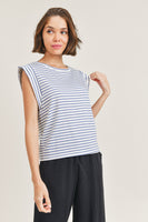French Terry S/S Striped Tee