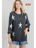 Star Print Knit Sweater