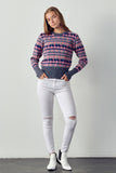 Fair Isle Pattern Round Neck Sweater